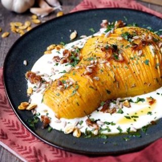 Butternut Kürbis auf Ziegenkäse