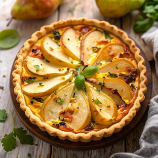 Bunte Birnen-Gemüse-Quiche