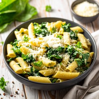 One Pot Pasta mit Mangoldsoße