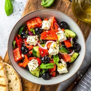 Veganer Hirtensalat Griechische Art