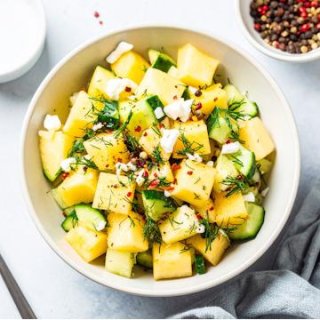 Gurkensalat mit Melone