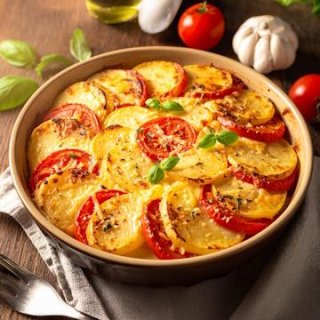 Kartoffel-Tomaten Gratin