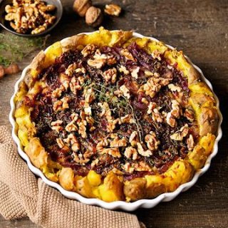 Kartoffelkuchen mit Balsamico-Zwiebeln