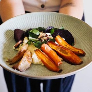 Ofengemüse mit Kartoffelpüree