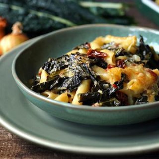 Grünkohl-Nudelauflauf