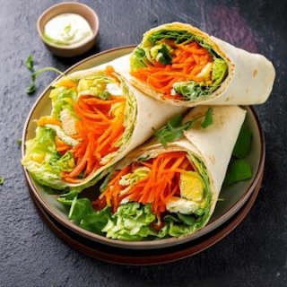 Bunte Möhren Wraps