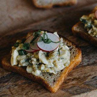 Eiersalat ohne Mayonnaise