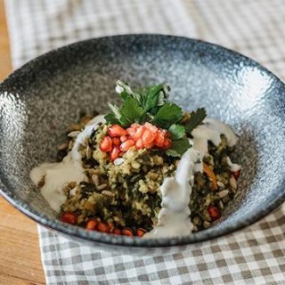 Kürbis-Grünkohl-Pfanne mit Bulgur