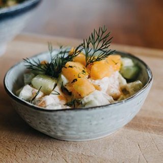 Gurkensalat mit Melone