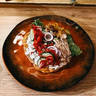 Kebab-Tasche mit Low-Carb-Fladen