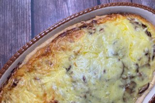 Champignon-Schinken Quiche