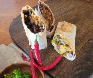 Burrito mit Bohnen-Hack