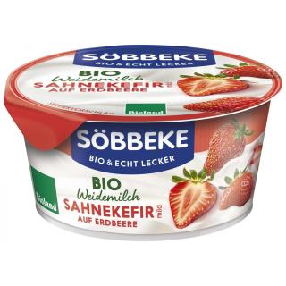 Sahnekefir auf Erdbeere - Weidemilch