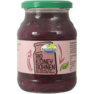 Kidneybohnen zubereitet im Pfandglas