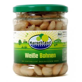 Bohnen weiß Glas