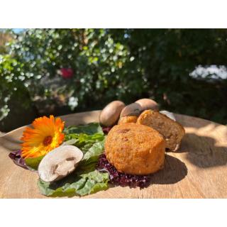 Champignon-Bratling pikant (4 Stück)