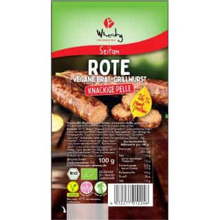 Vegane Rote Bratwurst knackige Pelle (2 Stück)