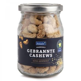 gebrannte Cashews süss geröstet im Pfandglas