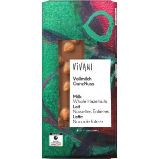 Vollmilchschokolade ganze Nüsse