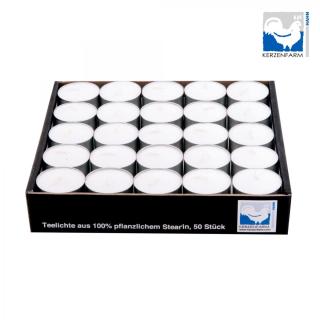 Teelichter in Aluhülle weiß