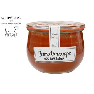 Tomatensuppe mit Klößen im Weck-Glas