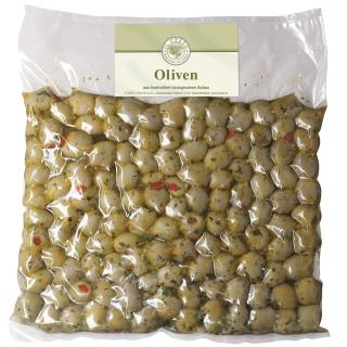 Grüne Oliven gefüllt mit Paprika (Großgebinde)