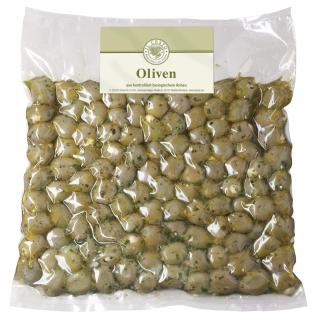 Grüne Oliven gefüllt mit Knoblauch (Großgebinde)