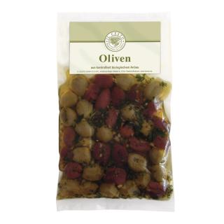 Oliven Mix ohne Stein, mariniert