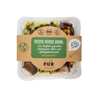 Pesto Verde Bowl Farfalle gegril. Aubergine