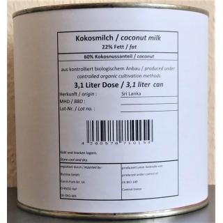 Kokosmilch 22% (Großgebinde)