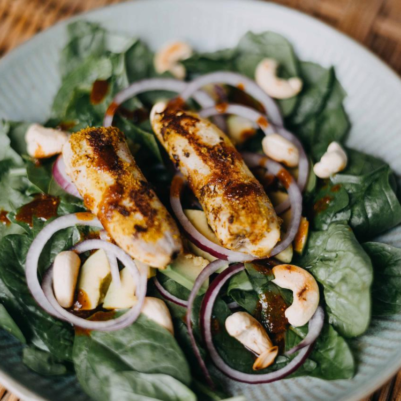 Bananensalat mit Chakalaka-Dressing