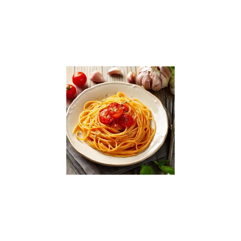 Spaghetti mit Knoblauch und Tomaten