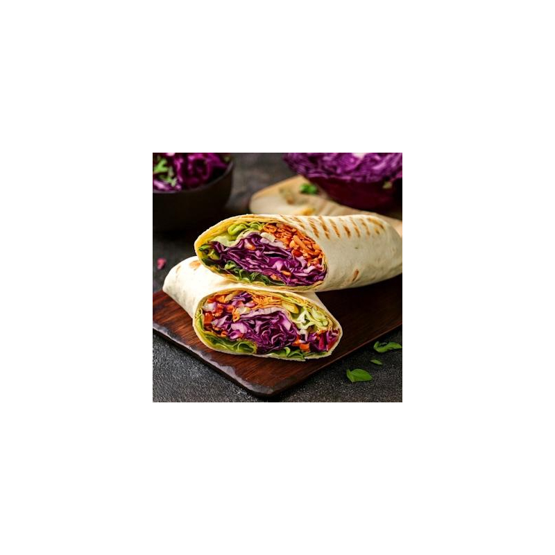 Wraps mit rotem Spitzkohl