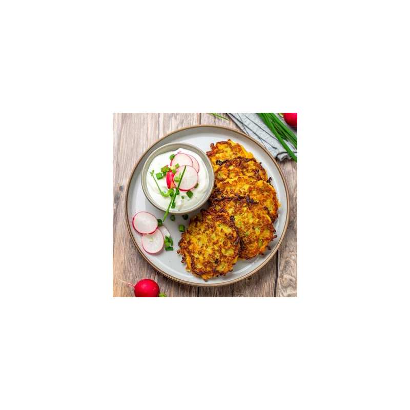 Kartoffelrösti mit Radieschen-Quark