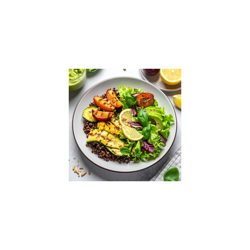 Salat mit gebackener Zucchini