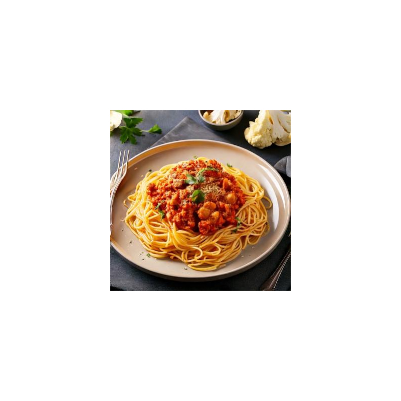 Spaghetti mit Blumenkohl-Bolognese