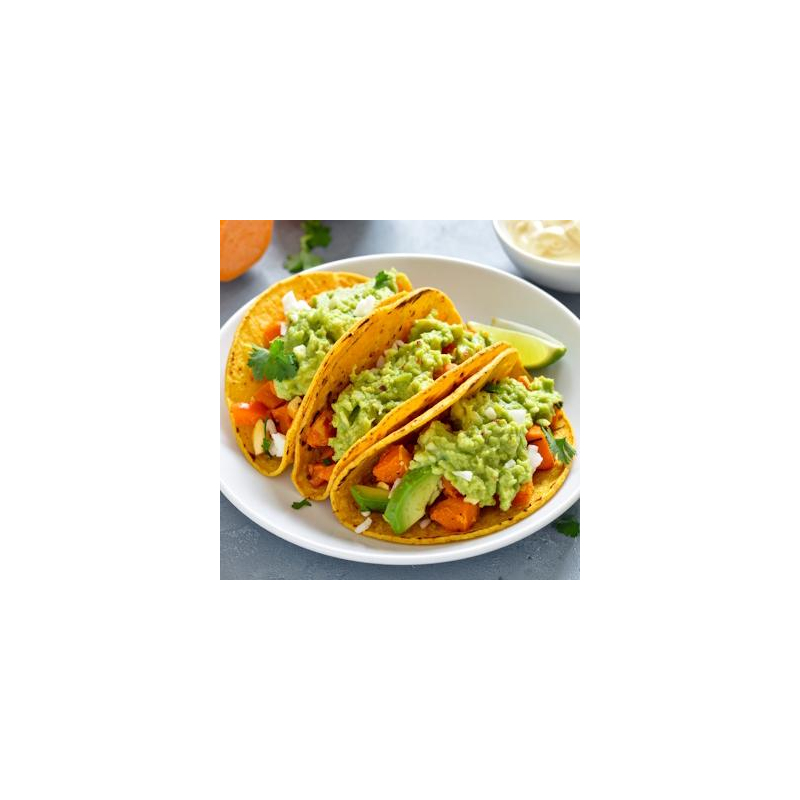 Süßkartoffel Tacos mit Avocado-Creme