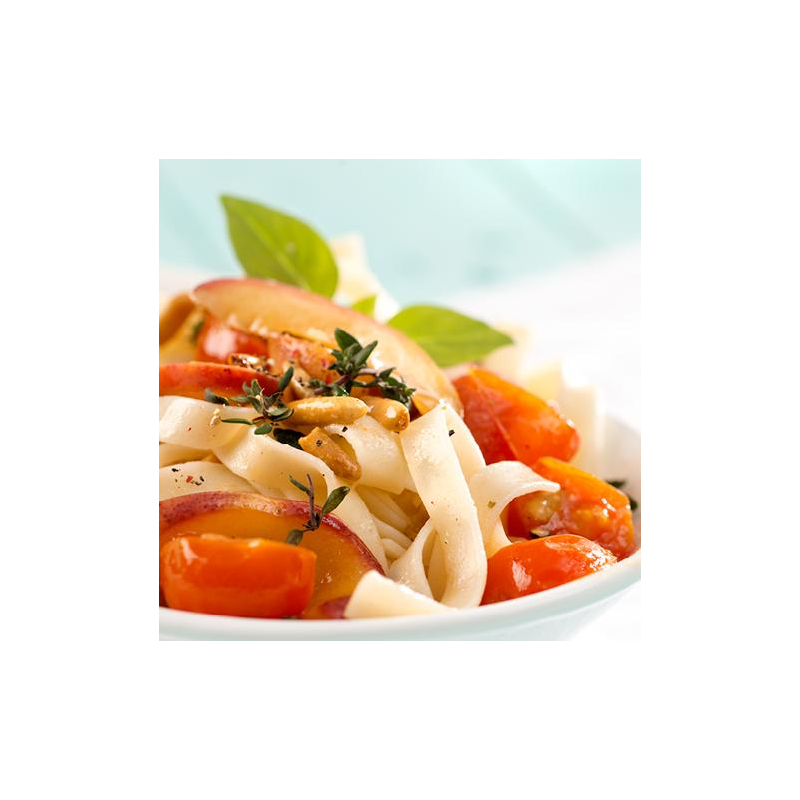 Tagliatelle mit Tomaten-Nektarinen -Sugo