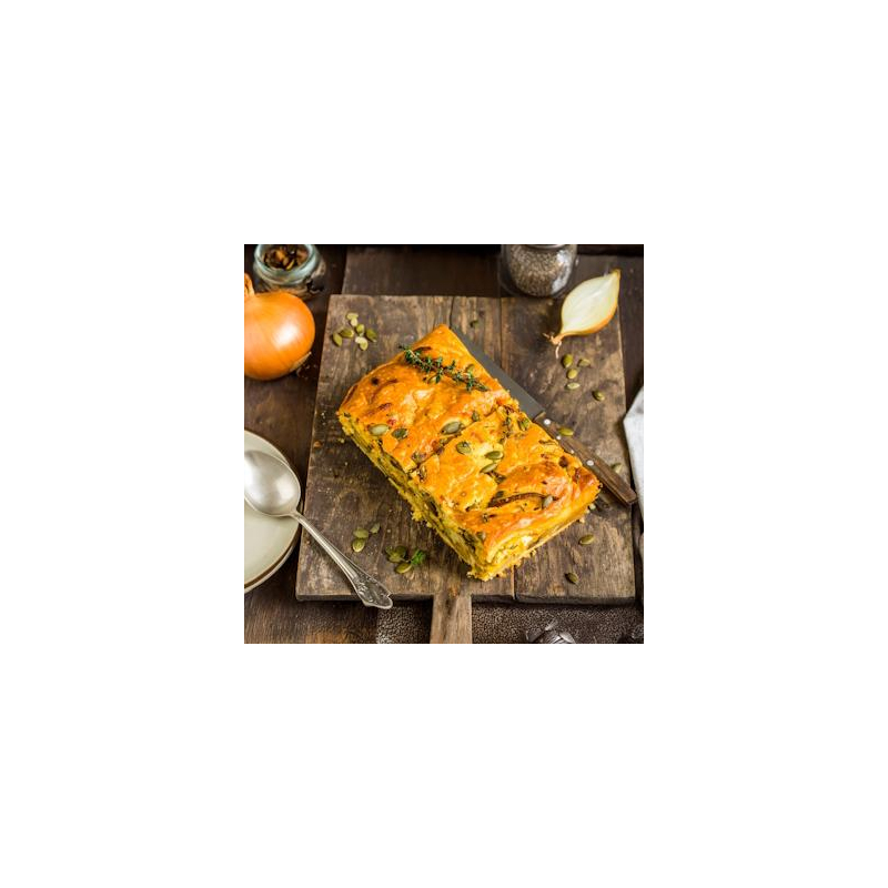 Zwiebelkuchen mit Kürbiskernen