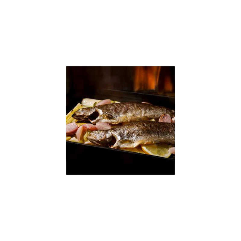 Forelle mit Lauchgemüse aus dem Ofen