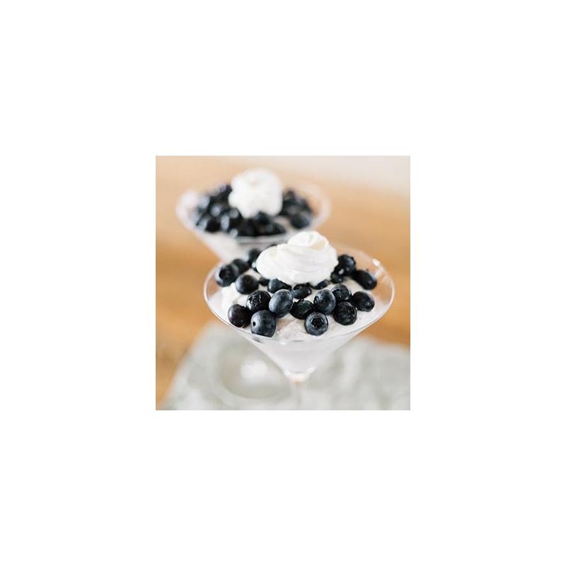 Quarkspeise mit Heidelbeeren