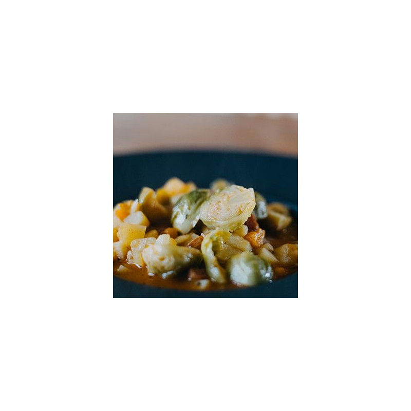 Kartoffeltopf mit Rosenkohl