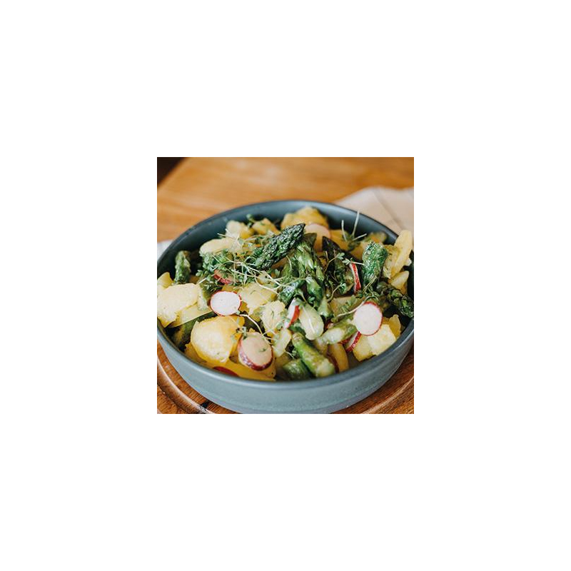 Kartoffelsalat mit grünem Spargel