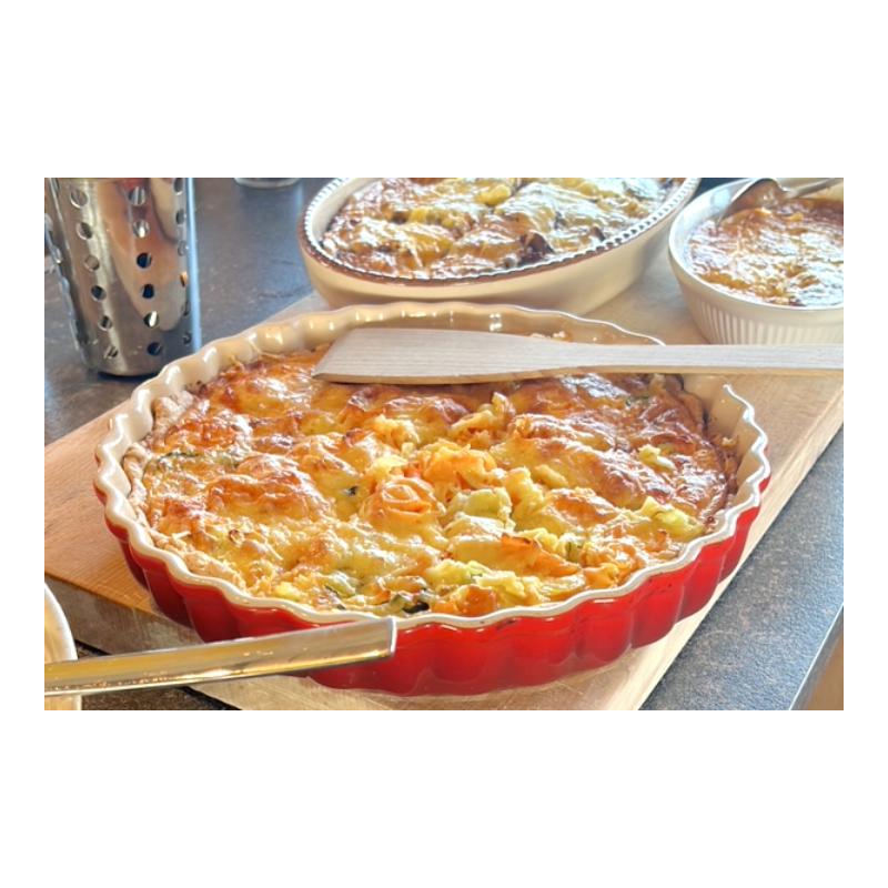 Aufgedrehte Möhren Zucchini Quiche