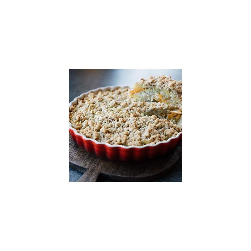 Spitzkohl-Kartoffel-Gratin mit Parmesan-Nuss-Crumb