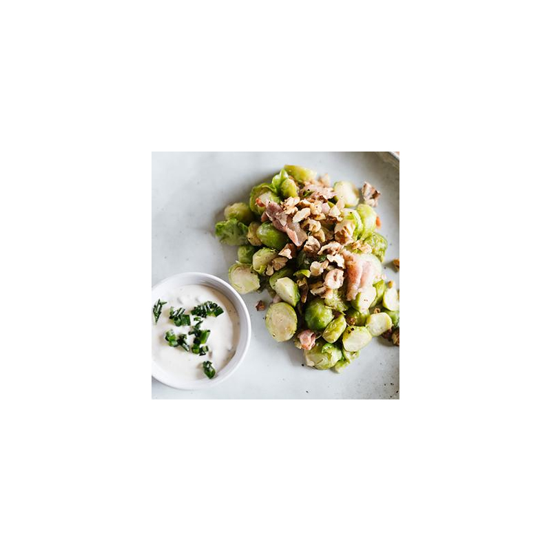 Rosenkohl Nuss Pfanne