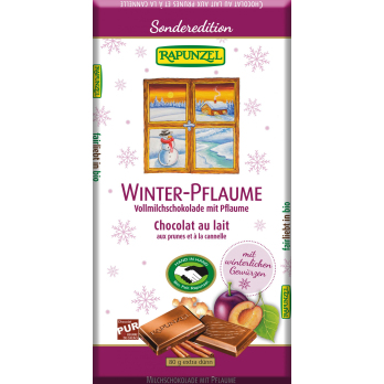 Vollmilchschokolade Winter-Pflaume