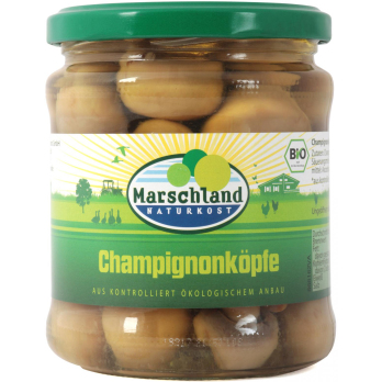 Champignons, Köpfe im Glas