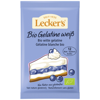 Blatt Gelatine, weiß