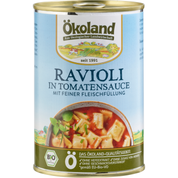 Ravioli in feiner Tomatensauce